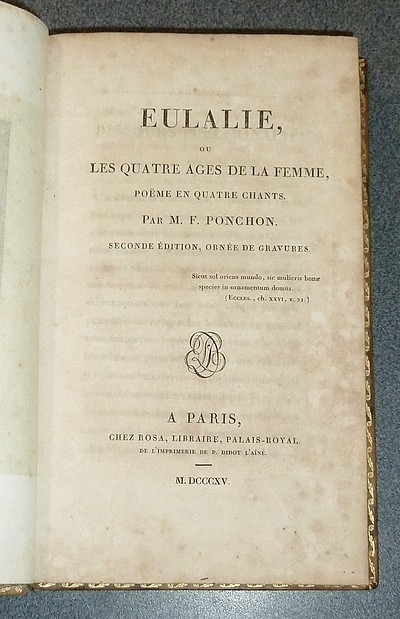 Eulalie ou les quatre ages de la Femme