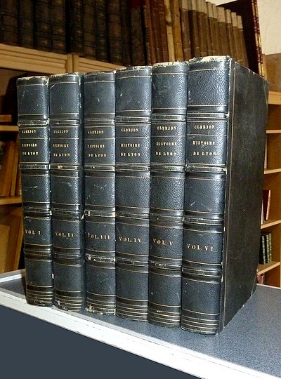 Livre ancien - Histoire de Lyon depuis sa fondation (6 volumes) - Clerjon, P.