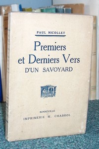 Livre ancien Savoie - Premiers et derniers vers d'un Savoyard - Nicollet Paul