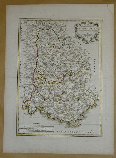 Carte des Gouvernements de Dauphiné et de Provence avec le Comtat Venaissin et la Principauté d'Orange (Carte de 1781)