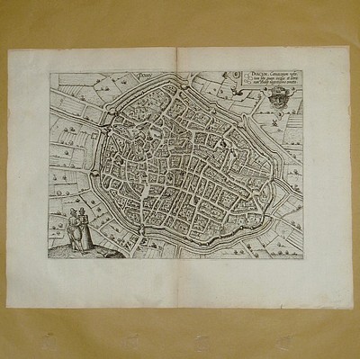 Dovay. Duacum, Catuacorum urbs, tam situ, quam incolis, et literarum studiis elegantissime ornata (1582, plan de la ville de Douai)