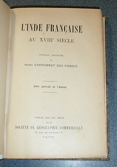 L'Inde française au XVIIIe siècle