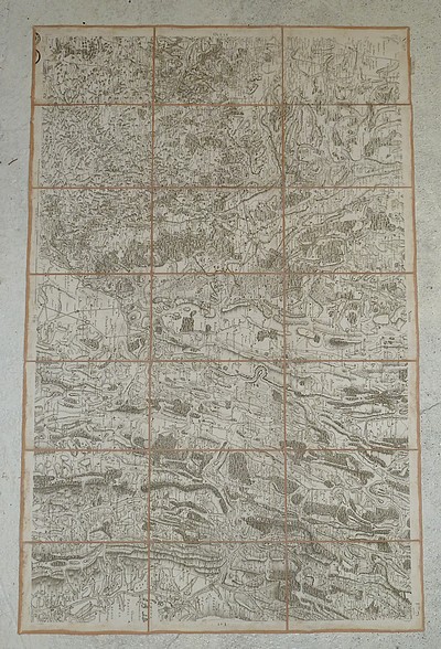 Carte de l'Académie dite de Cassini N° 117 Bourg-en-Bresse