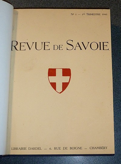 Revue de Savoie. Reliure de la 1re année, 1941, du n° 1 au 5 (Noël)