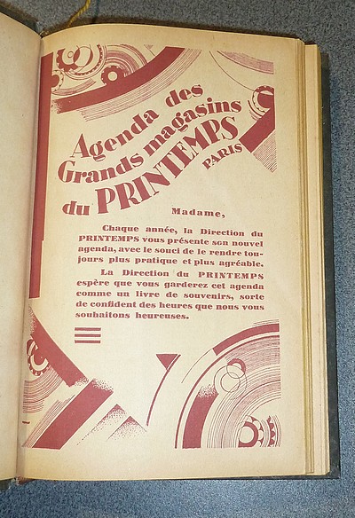 Agenda des Grands magasins du Printemps, Paris, 1927