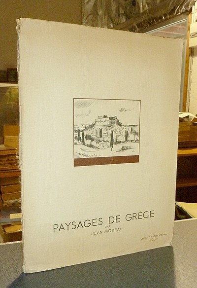 livre ancien - Paysages de Grèce (10 planches) - Moreau, Jean