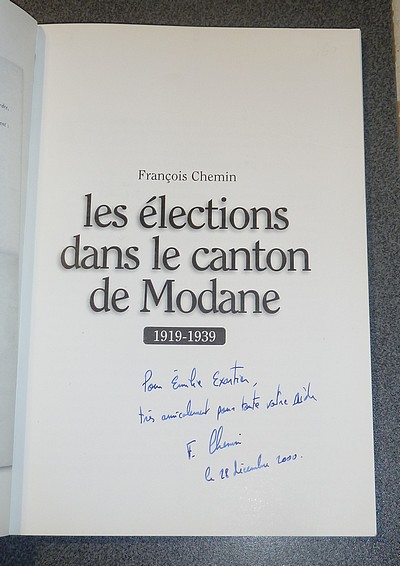 Les élections dans le Canton de Modane 1919-1939