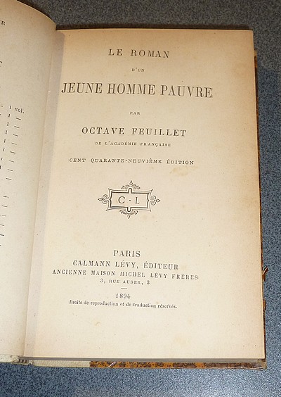 Le roman d'un jeune Homme pauvre