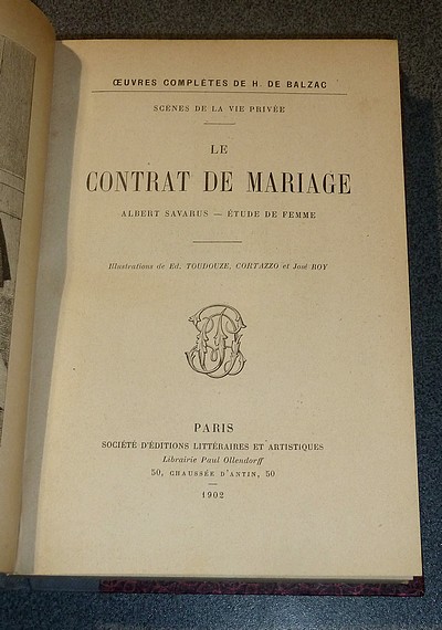 Le contrat de mariage. Albert Savarus - Étude de femme