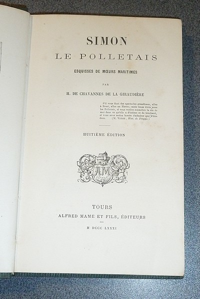 Simon le Polletais, esquisses de moeurs maritimes