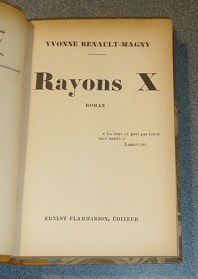 Rayons X, Roman