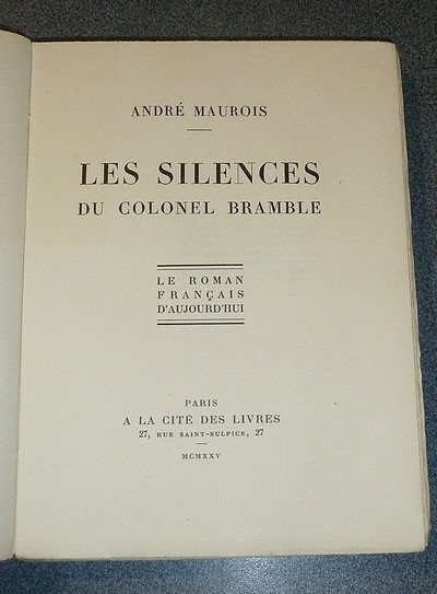 Les silences du Colonel Bramble