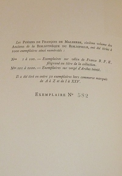 Poésies de François de Malherbe