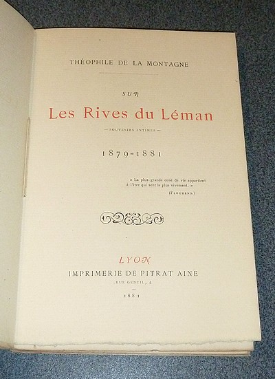 Sur les rives du Léman, souvenirs intimes, 1879-1881