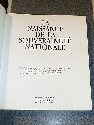 La Naissance de la Souveraineté Nationale