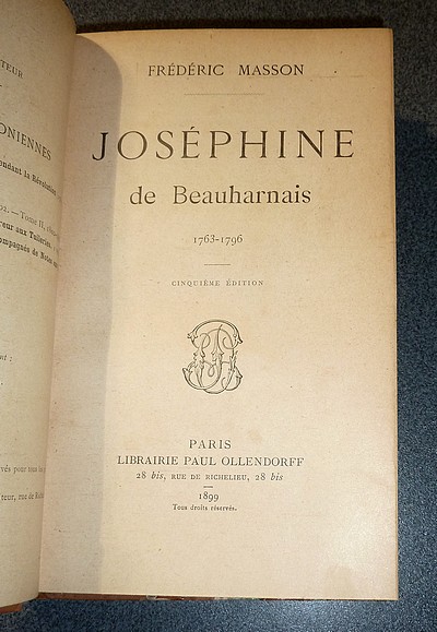 Joséphine de Beauharnais 1763-1796