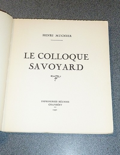 Le colloque Savoyard