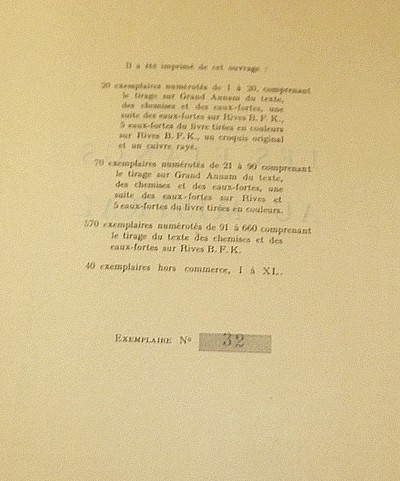 Les étangs au Mistral (exemplaire sur grand Annam avec suite des eaux-fortes et 5 eaux-fortes tirées en couleurs)