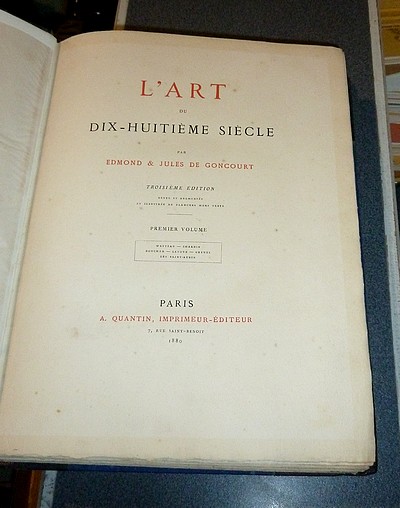 L'art du Dix-huitième siècle (2 volumes)