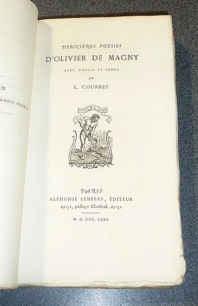 Dernières Poésies d'Olivier de Magny