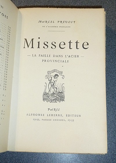 Missette - La paille dans l'acier - Provinciale