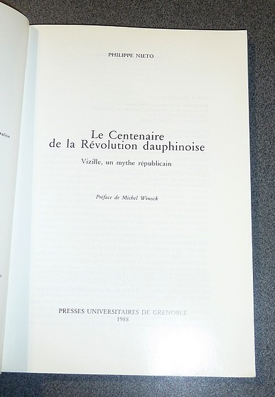 Le centenaire de la Révolution dauphinoise. Vizille, un mythe républicain