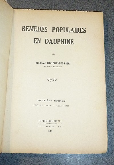 Remèdes populaires en Dauphiné