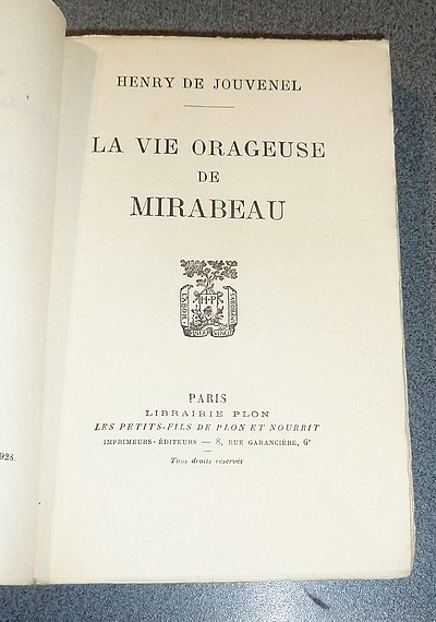 La vie orageuse de Mirabeau