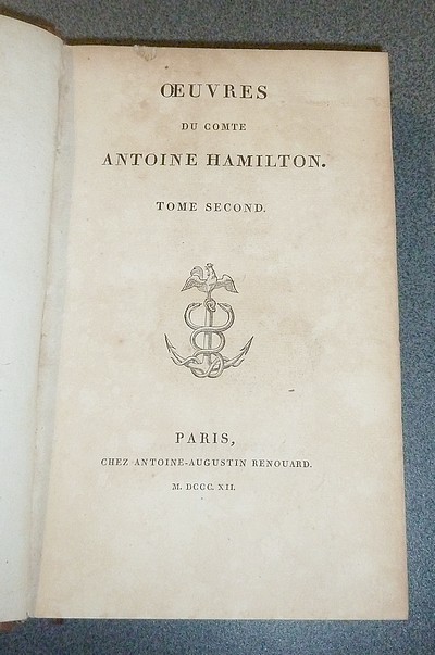 Oeuvres du Comte Antoine Hamilton (3 volumes)
