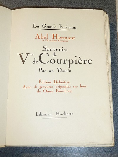 Souvenirs du Vte de Courpière par un témoin