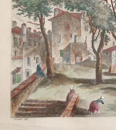 Église Saint Pierre de Vienne (département de l'Isère) (2 gravures aquarellées)