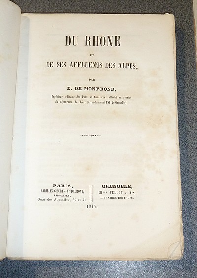 Du Rhône et de ses affluents des Alpes