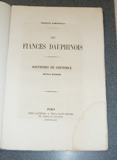 Les fiancés dauphinois. Souvenirs de Grenoble, nouvelle historique