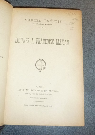 Lettres à Françoise maman