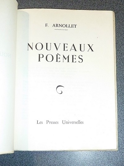 Nouveaux poèmes (dédicace)