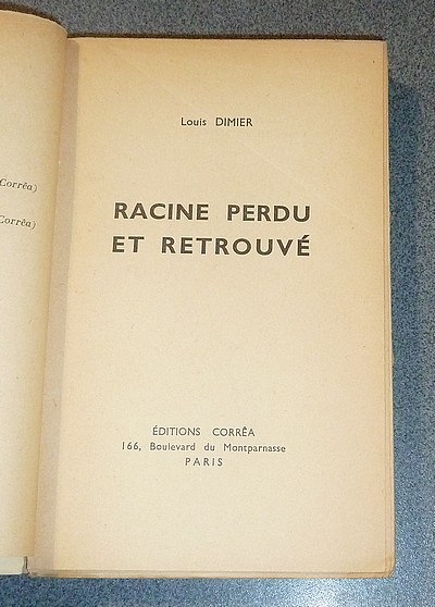 Racine perdu et retrouvé