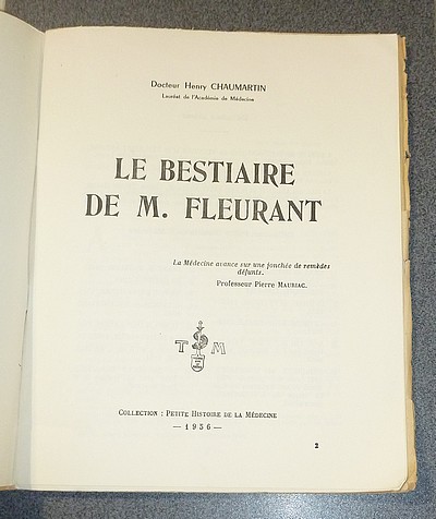 Le Bestiaire de M. Fleurant