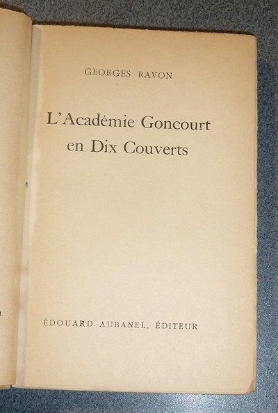 LAcadémie Goncourt en dix couverts