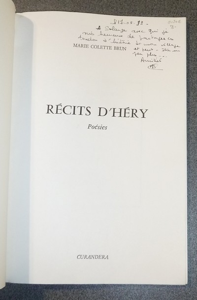 Récits d'Héry, poésies