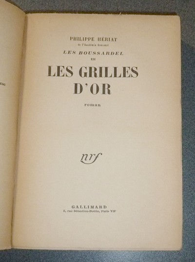 Les grilles d'or (Les Boussardel III)