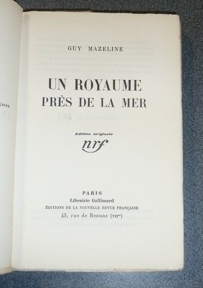 Un royaume près de la mer (édition originale)