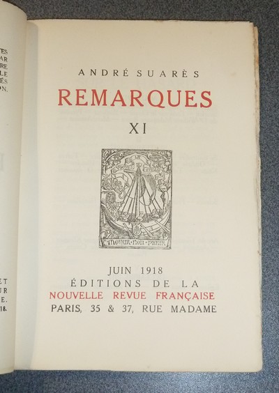 Remarques XI (édition originale)