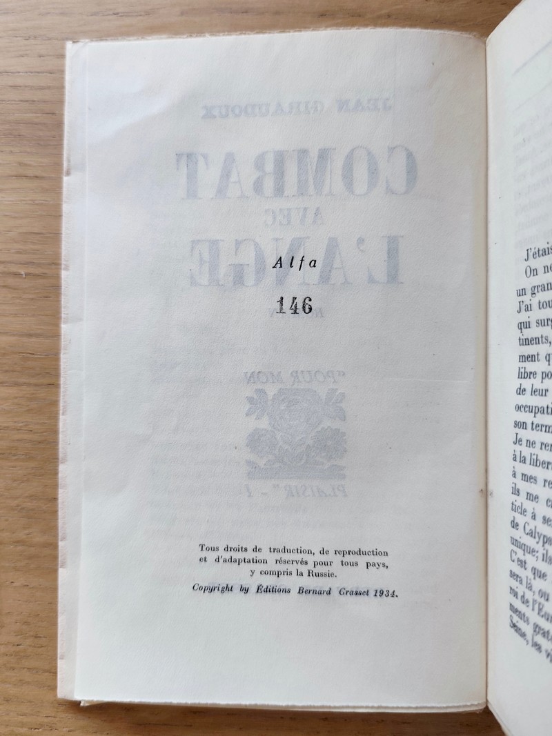 Combat avec l'ange, roman