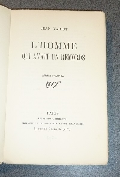 L'Homme qui avait un remords