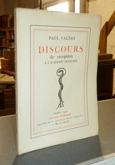 livre ancien - Discours de réception à l'Académie Française - Valéry, Paul
