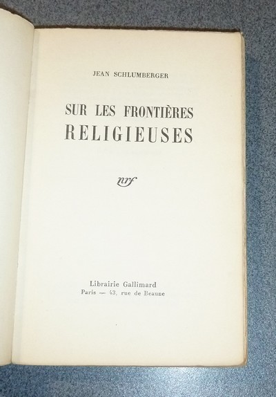 Sur les frontières religieuses