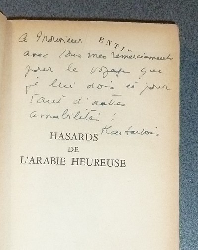 Hasards de l'Arabie heureuse (Dédicace)