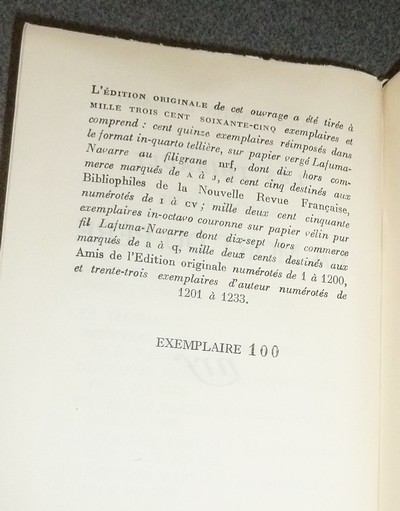 La mort du Père. Les Thibault, sixième partie (édition originale)