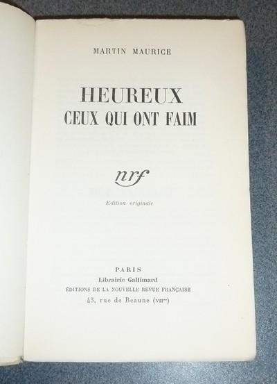 Heureux ceux qui ont faim (édition originale)