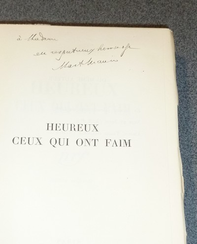 Heureux ceux qui ont faim (édition originale)